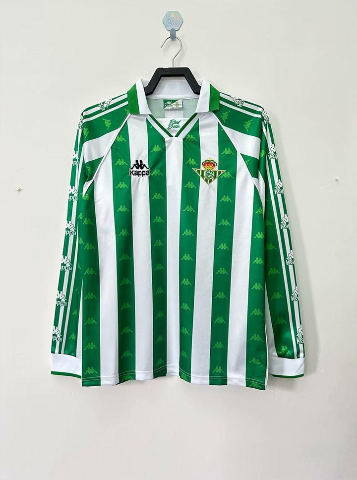 1995-1996 Real Betis fan version King's Cup Manga Longa Titular S-XXL AT312