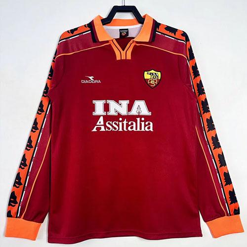 Retrô 1998-99 Roma Titular Manga Longa