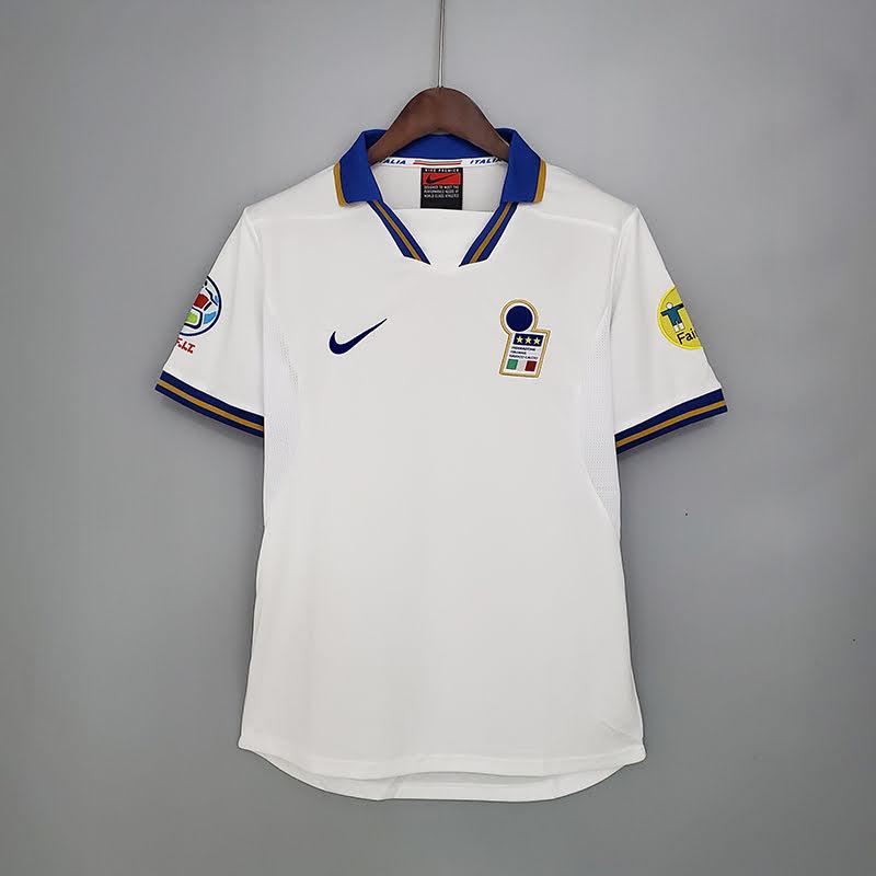 1996 Italy Visitante Europe Retrô Camisa