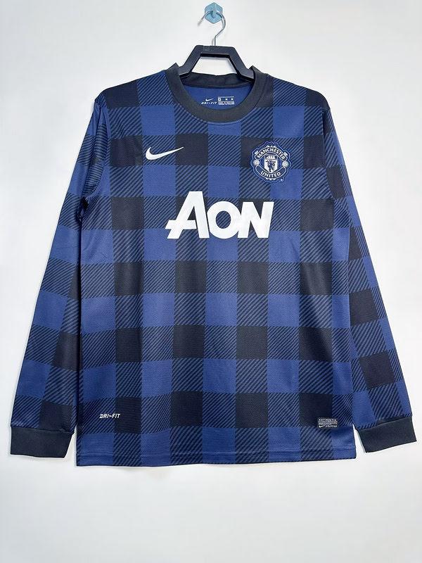 2013/14 Manchester United Terceiro Uniforme Manga Longa Retrô Camisa