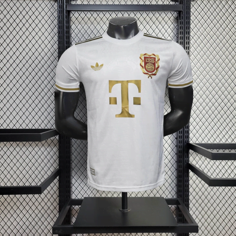 25/26 Bayern 125 Years Branca Versão Jogador Camisa