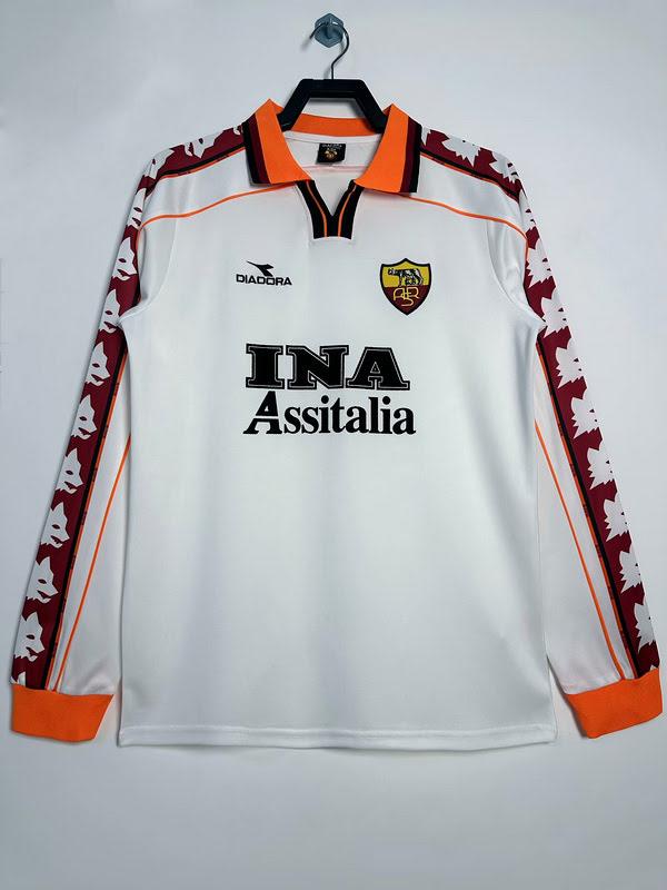 1998-99 Roma Visitante Manga Longa