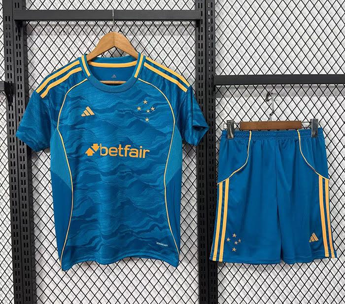 25/26 Cruzeiro Terceiro Uniforme Infantil Camisa