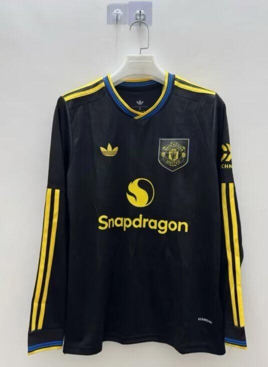 25/26 Manchester United Terceiro Uniforme Match Manga Longa Camisa