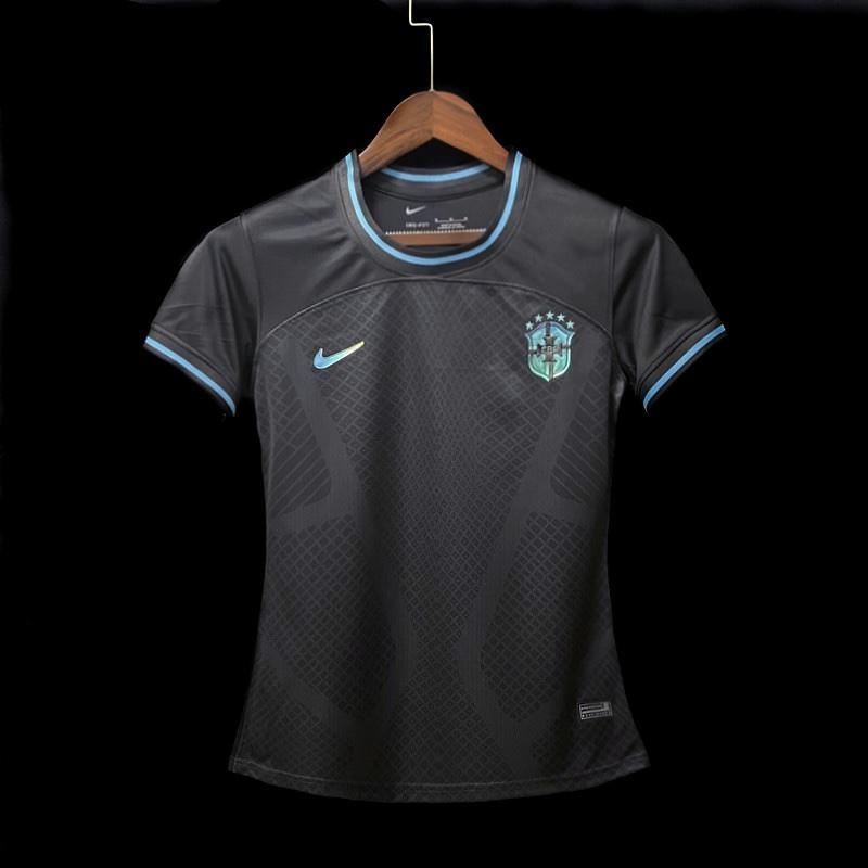 22/23 Brazil Feminina Conceito Preta Camisa