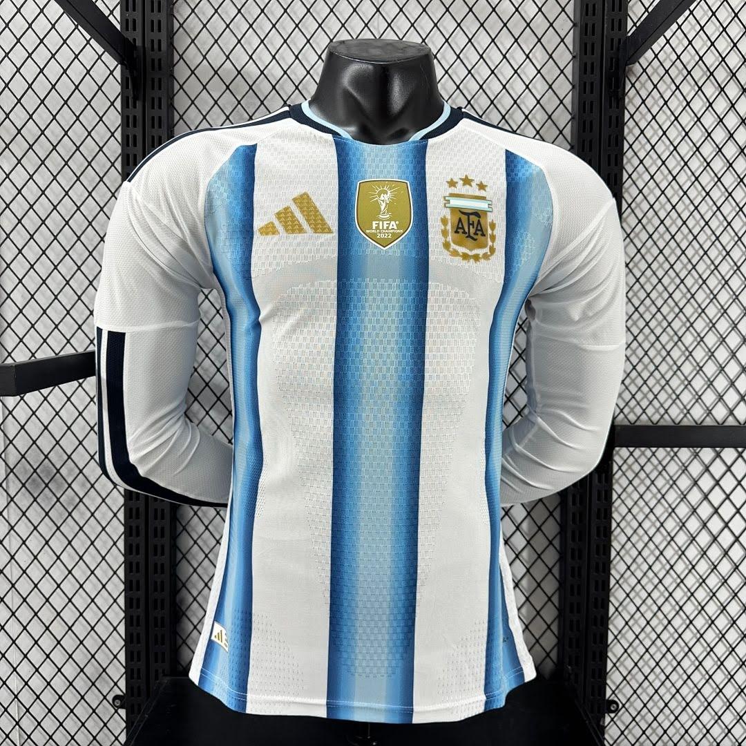 26/27 Argentina Titular Manga Longa Jogador Camisa