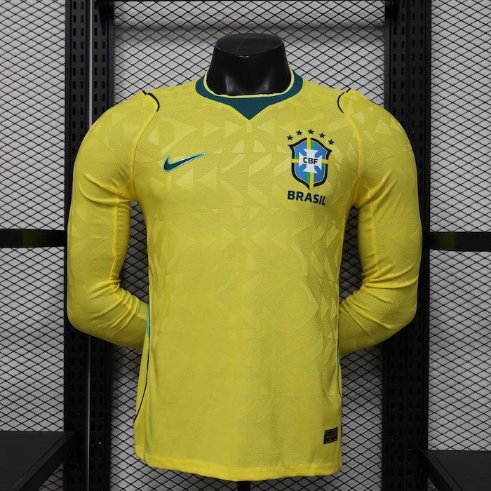 26/27 Brazil Titular Jogador Manga Longa Camisa