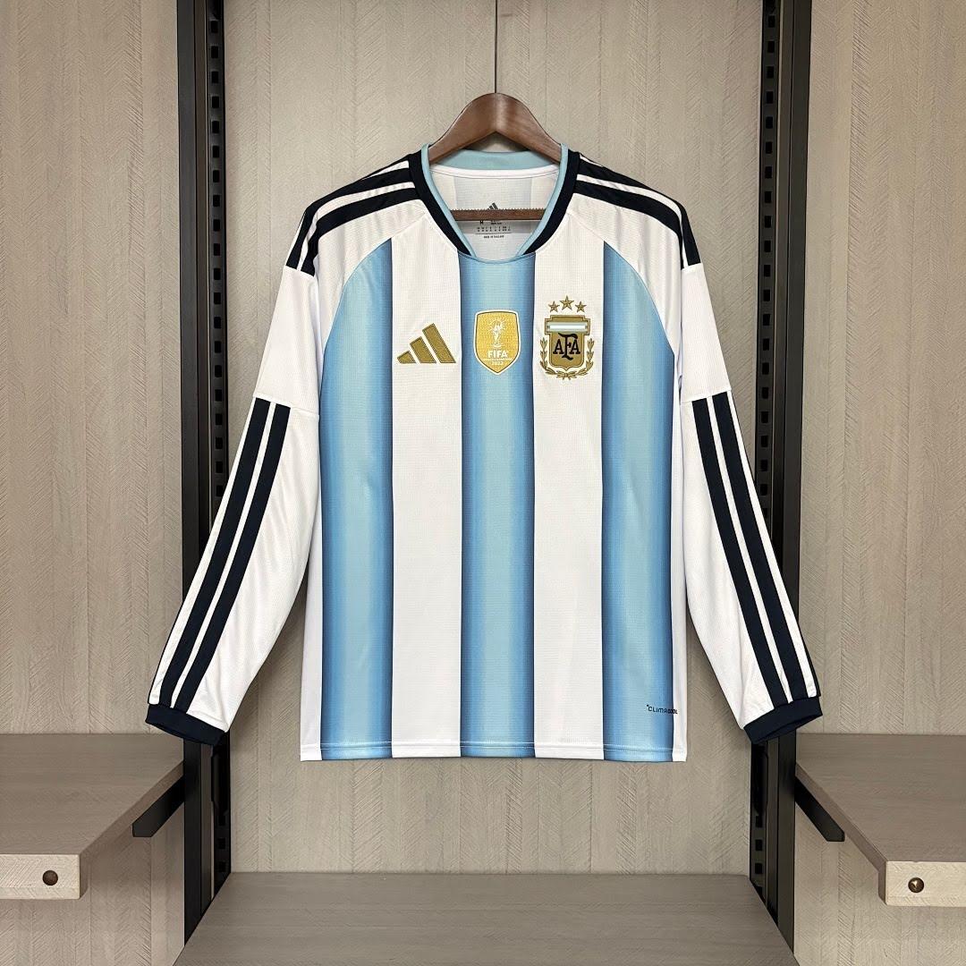 26/27 Argentina Titular Manga Longa Camisa