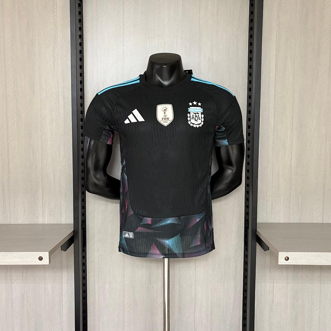 26/27 Argentina Preta Goleiro Jogador Camisa