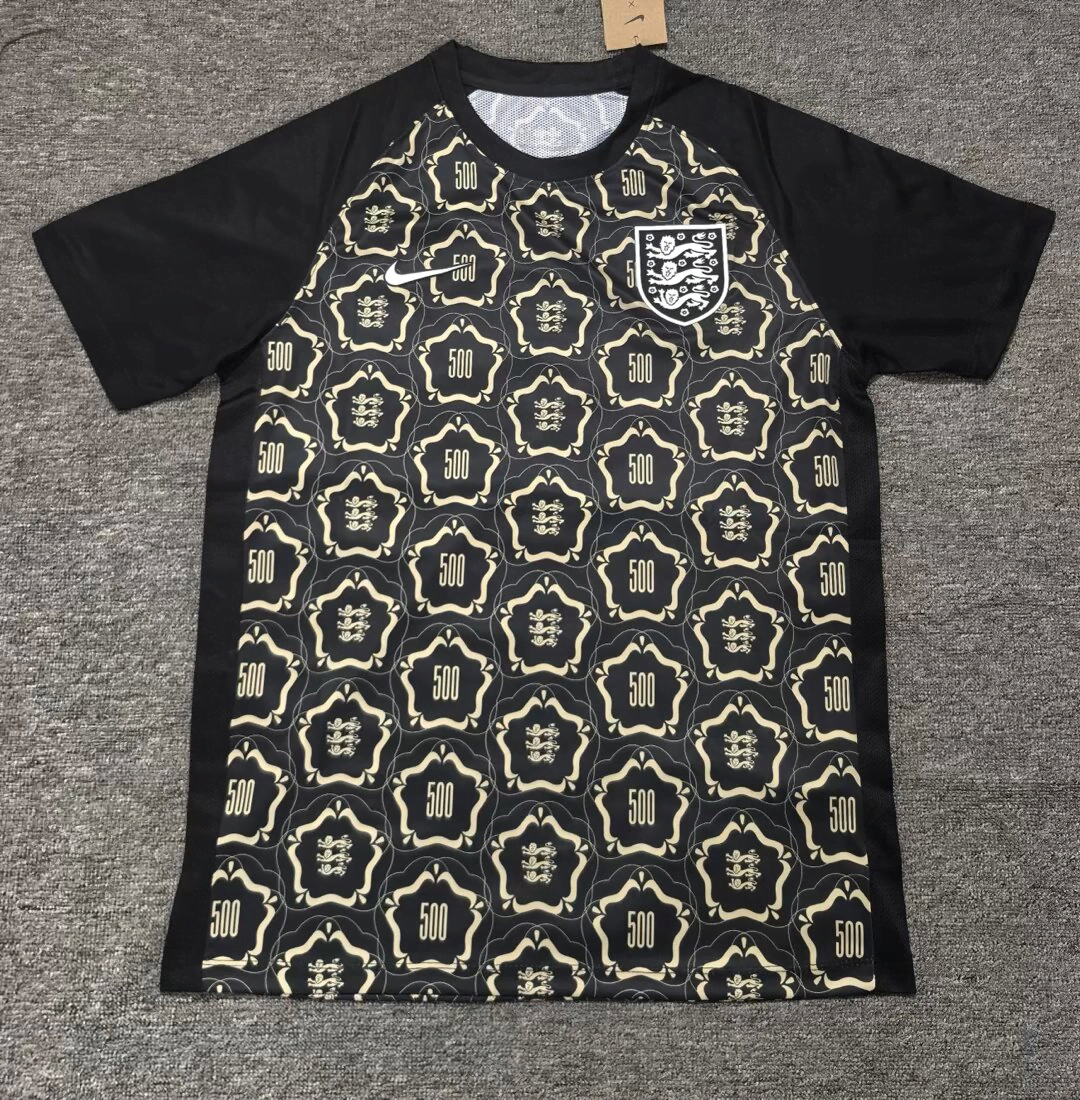 26/27 England Preta Treino Camisa