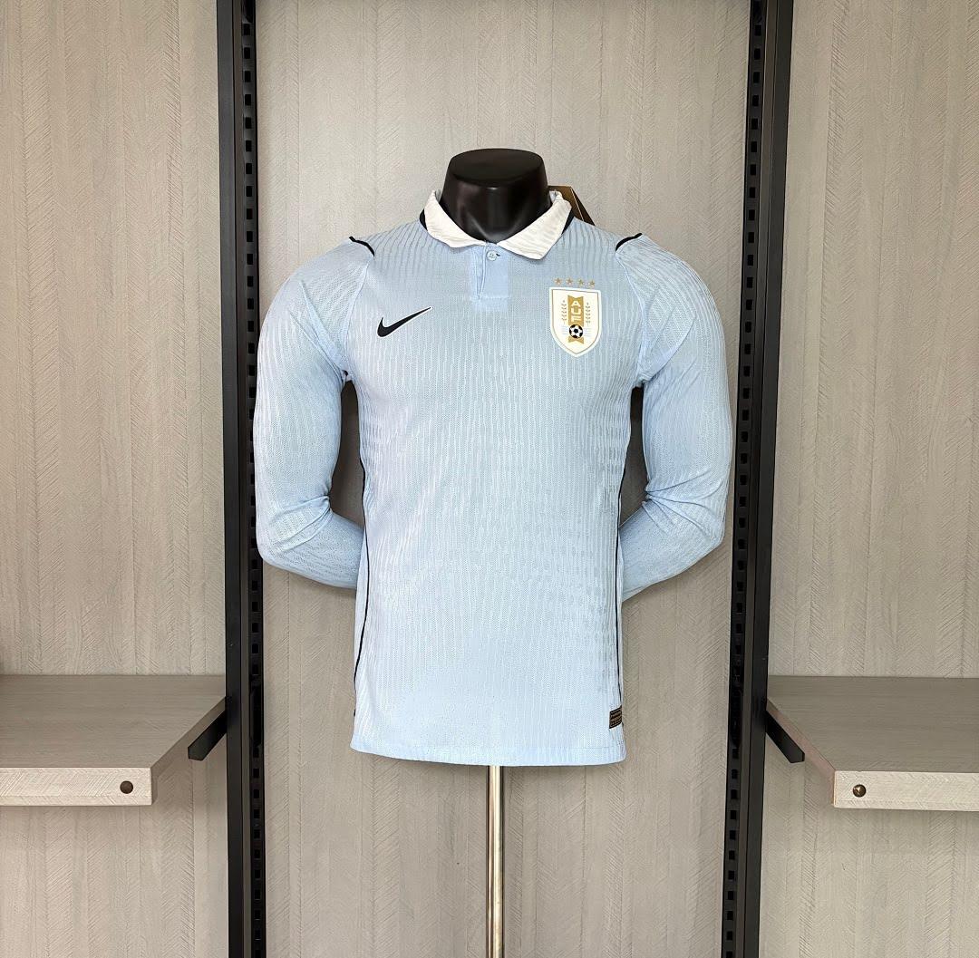 26/27 Uruguay Titular Manga Longa Jogador Camisa