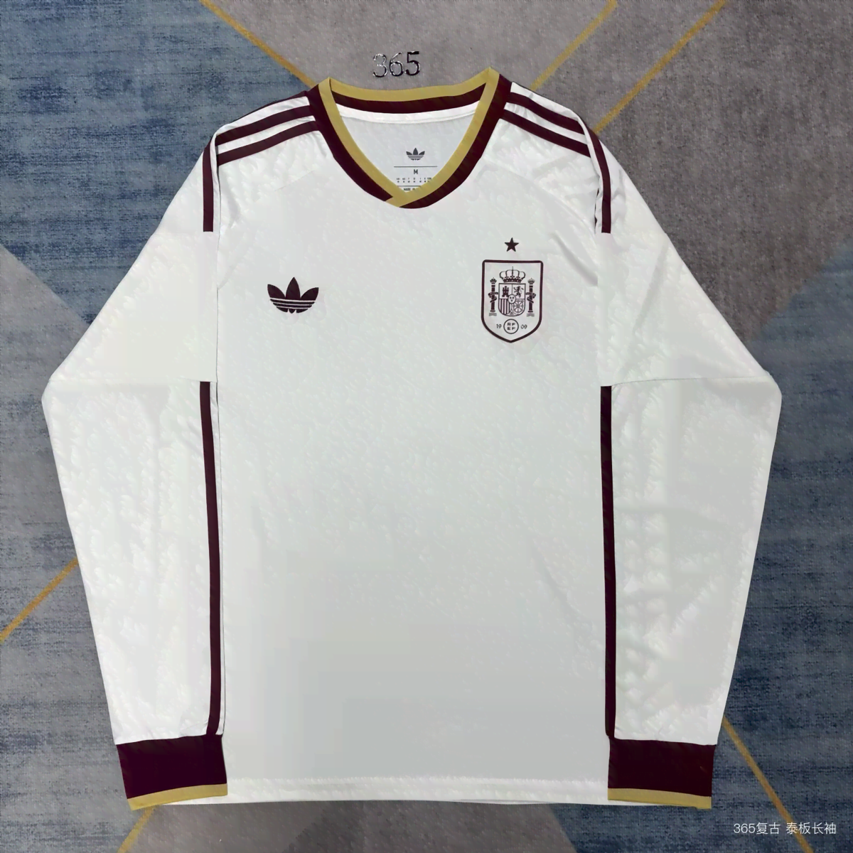 26/27 Spain Visitante Manga Longa Camisa