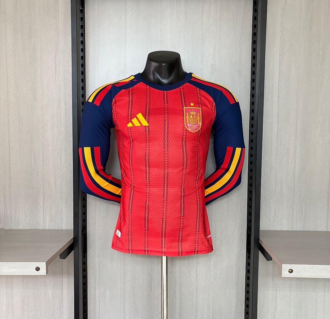 26/27 Spain Titular Manga Longa Jogador Camisa