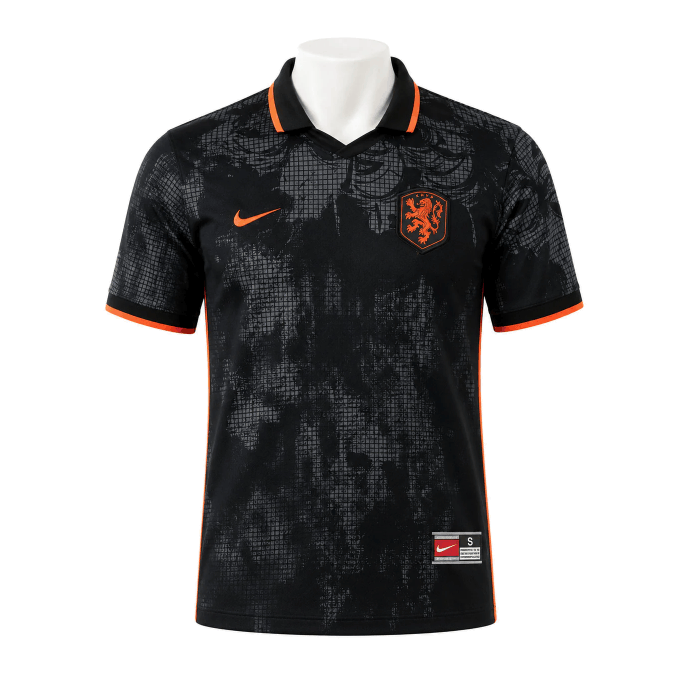 26/27 Netherlands Preta Edição Especial Camisa