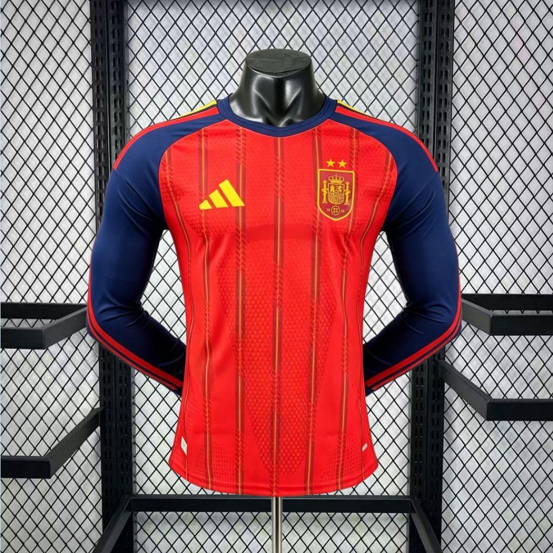 26/27 Spain Titular Manga Longa Jogador (2-Star) Camisa