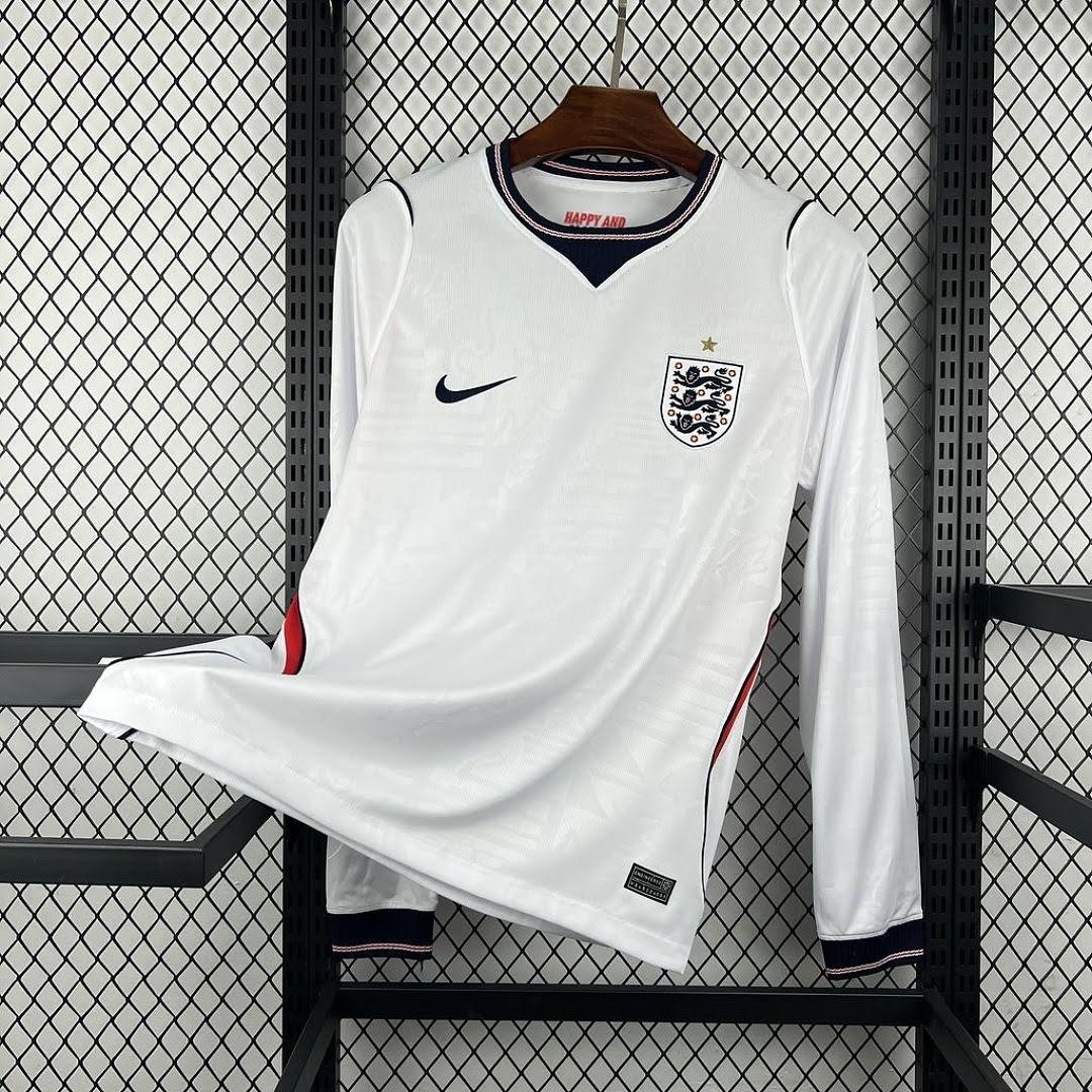26/27 England Titular Manga Longa Camisa