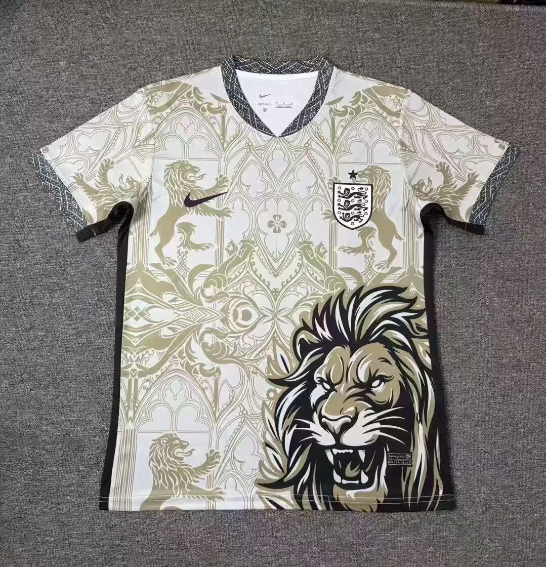 26/27 England Edição Especial Dourada Lion Camisa