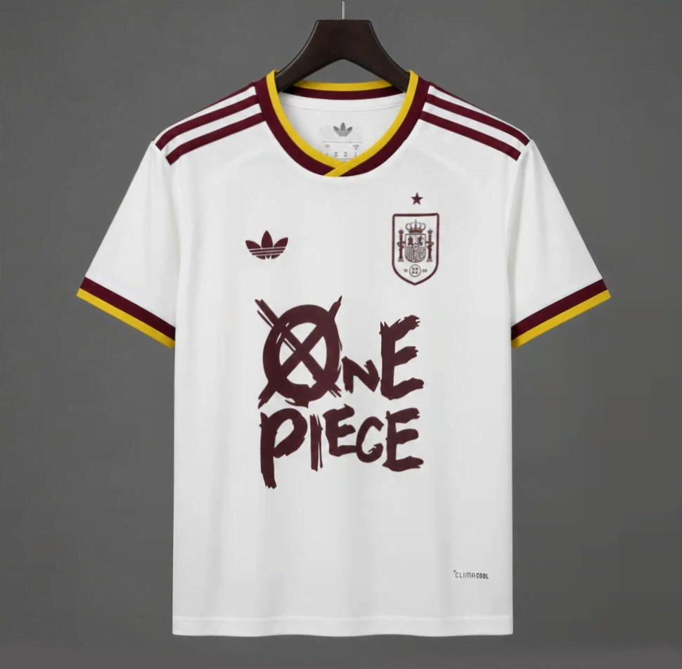 26/27 Spain x One Piece Visitante Edição Especial Printing Camisa