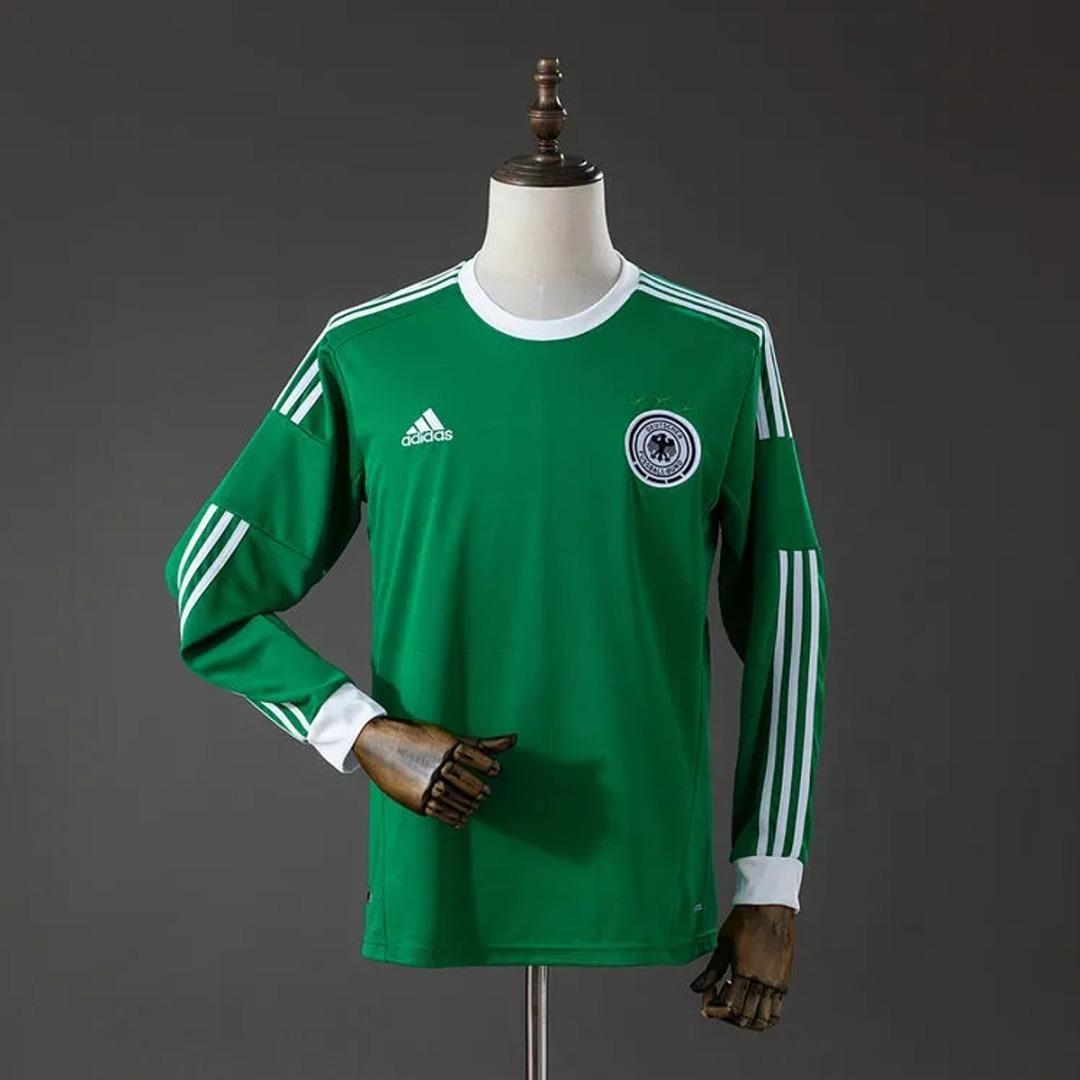 2012/13 Germany Visitante Retrô Manga Longa Camisa