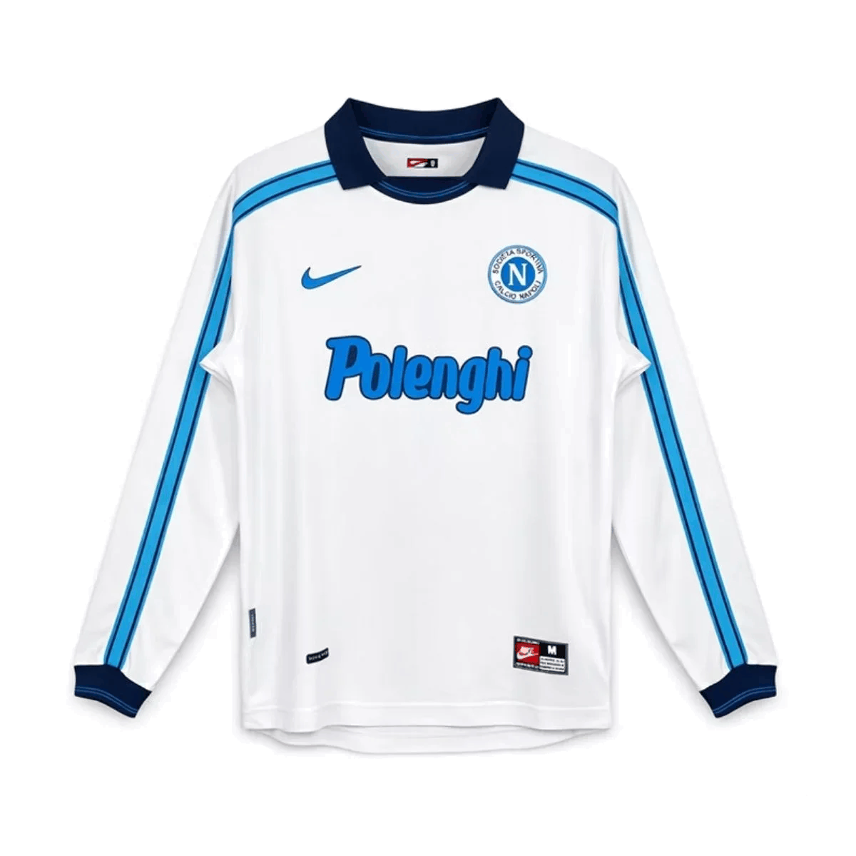 1997/98 Napoli Visitante Manga Longa Retrô Camisa