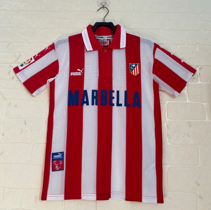 Atletico Madrid 97/98 Titular Retrô (+1 stamp) Camisa