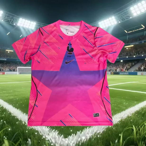 26/27 French Rosa Goleiro Camisa