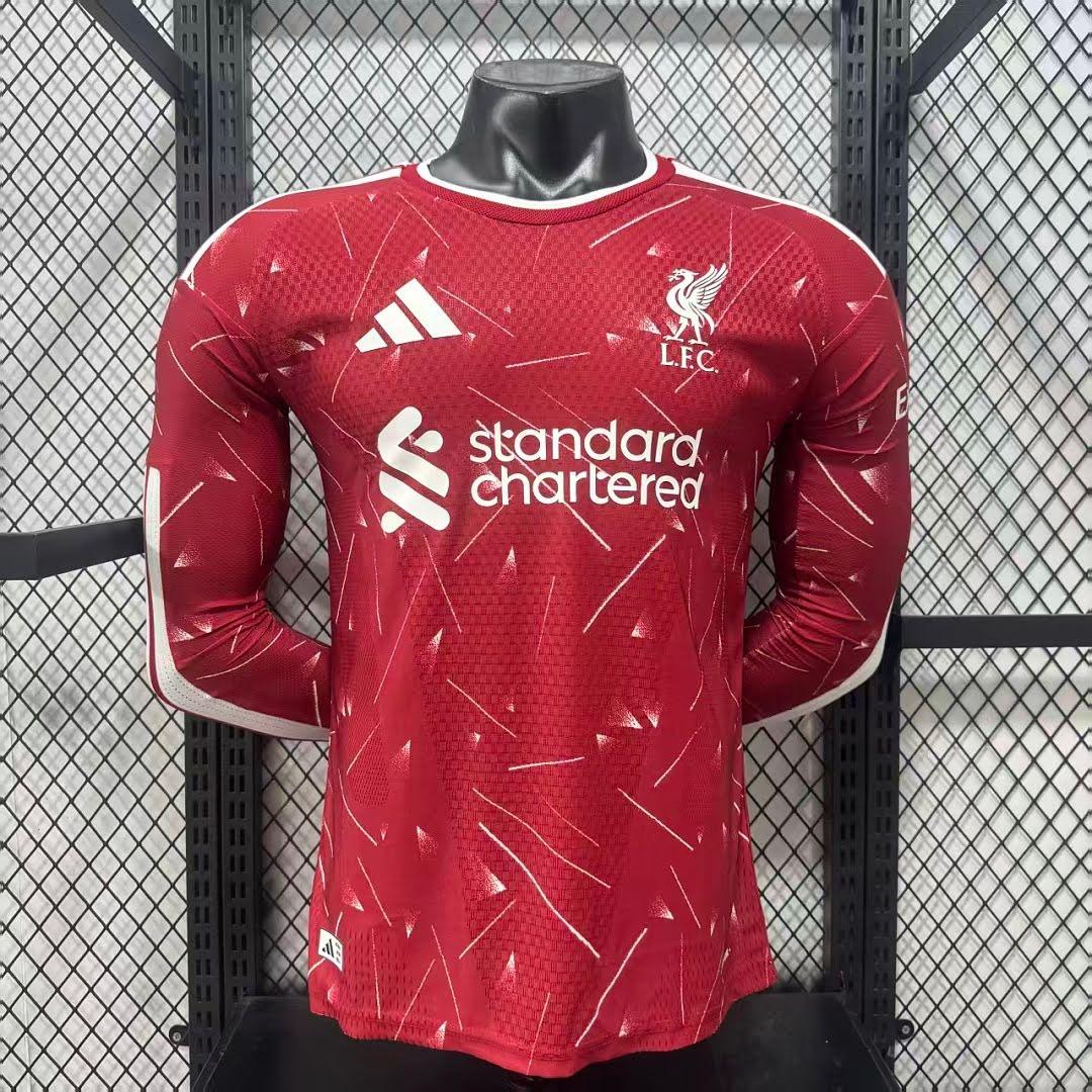 26/27 Liverpool Titular Manga Longa Jogador Camisa