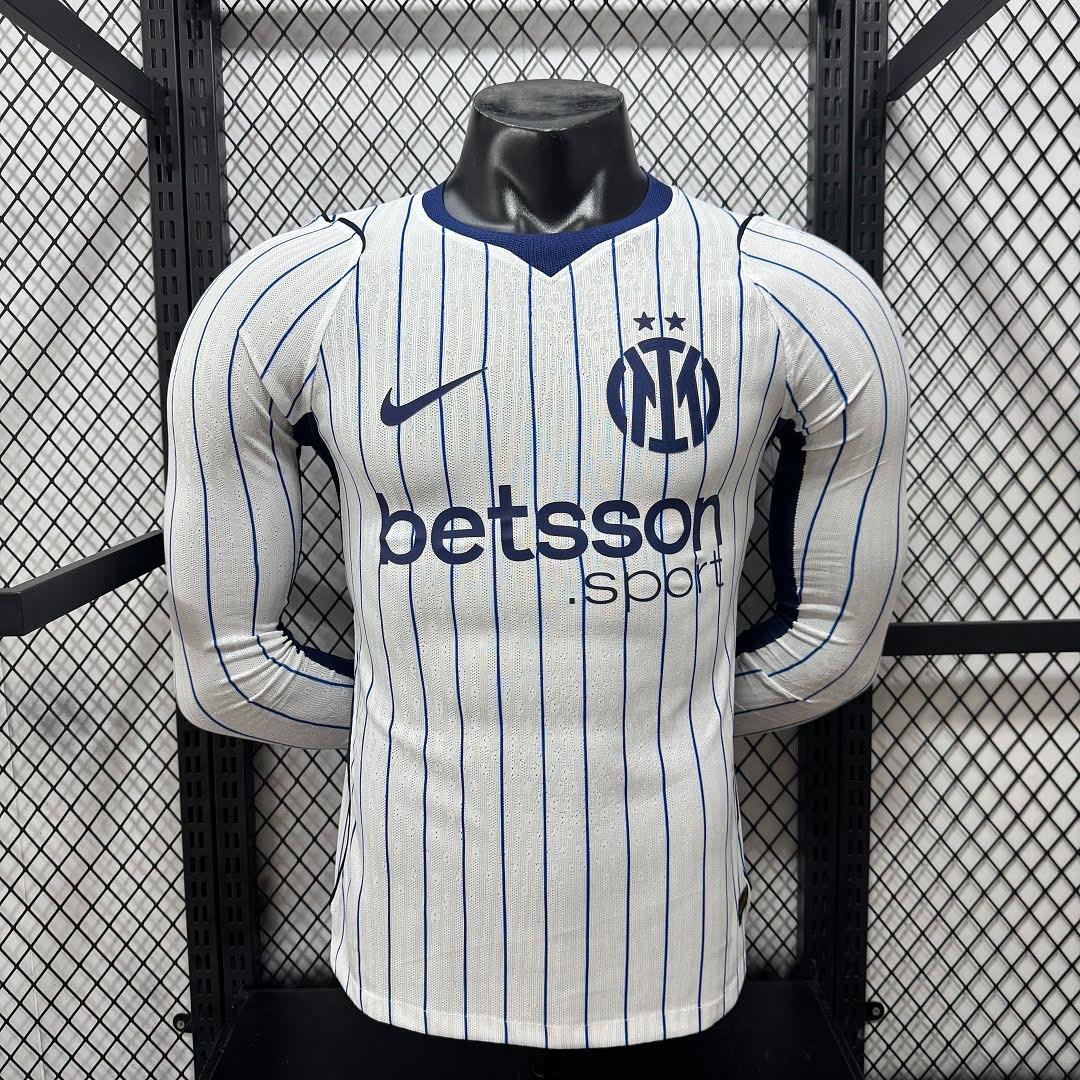 26/27 Inter Milan Visitante Manga Longa Jogador Camisa