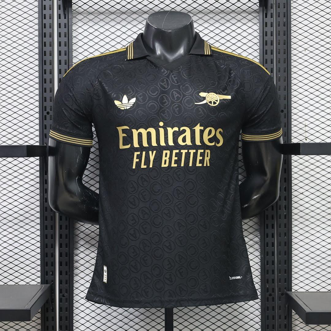 26/27 Arsenal Edição Especial Preta and Dourada Jogador Jersery Camisa