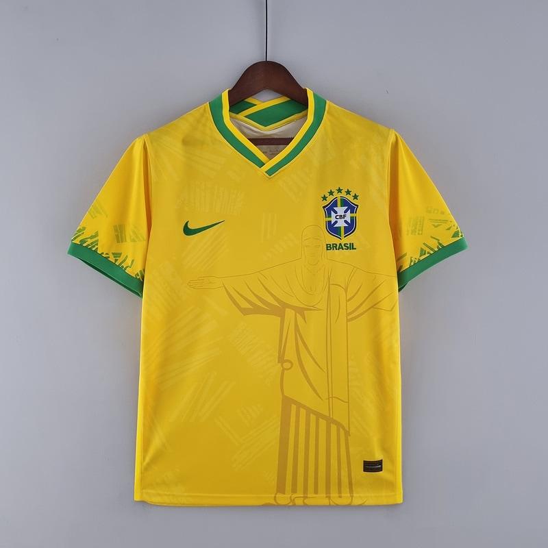 2022 Brazil Clássica Amarela Camisa