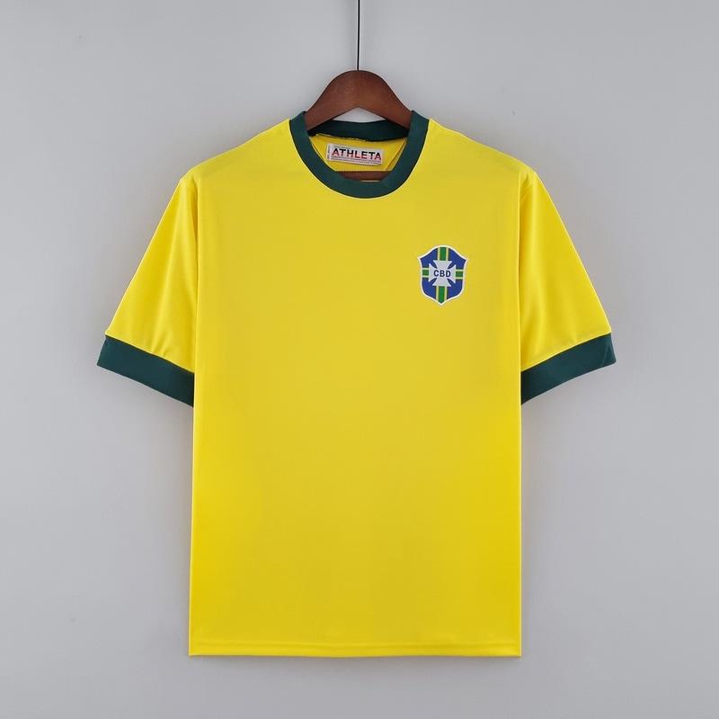 1970 brazil Titular Retrô Camisa