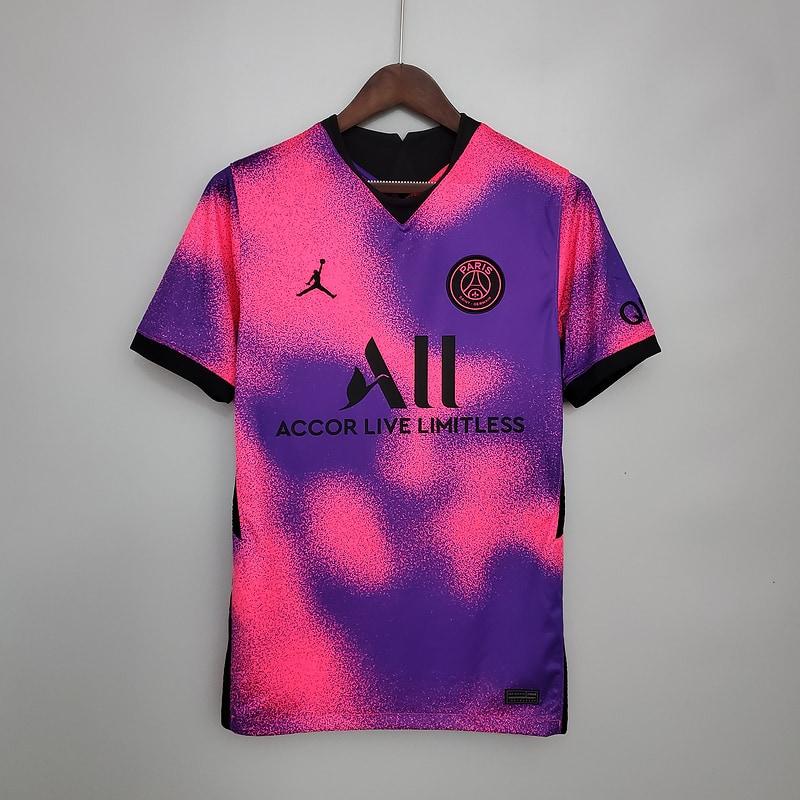 20/21 Jordan PSG Fourth Visitante Roxa Camisa