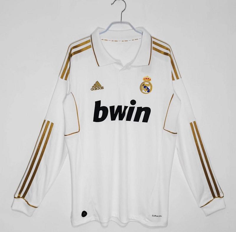 2011/12 Real Madrid Titular Manga Longa Retrô Camisa