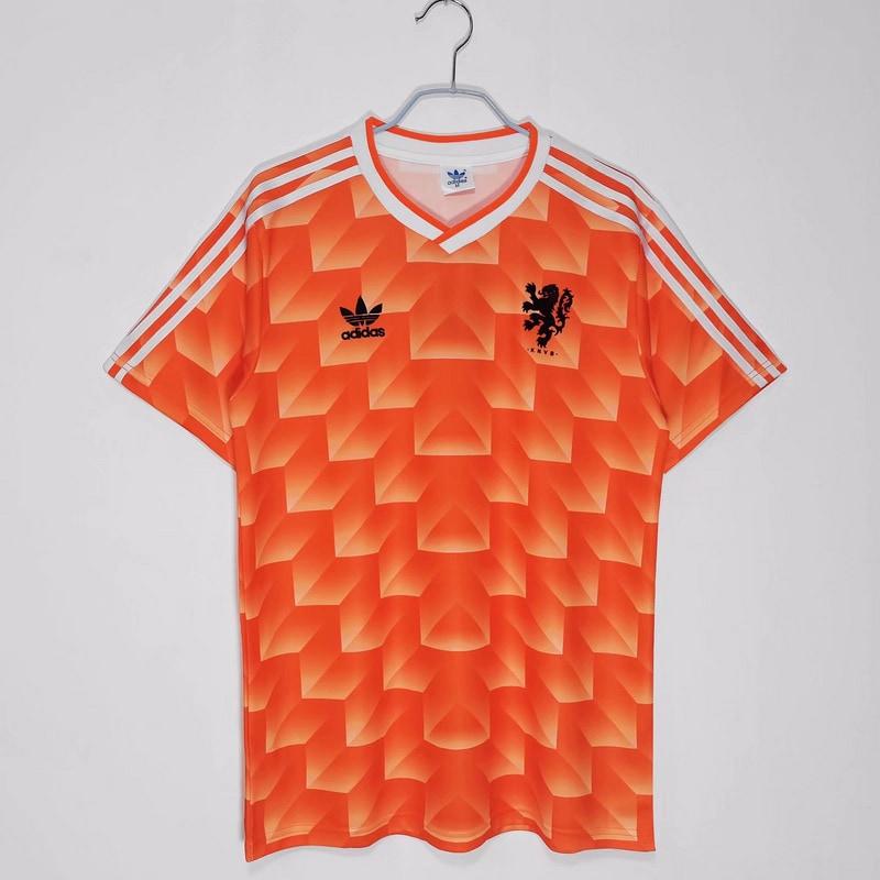 1988 Netherlands Laranja Treino Retrô Camisa