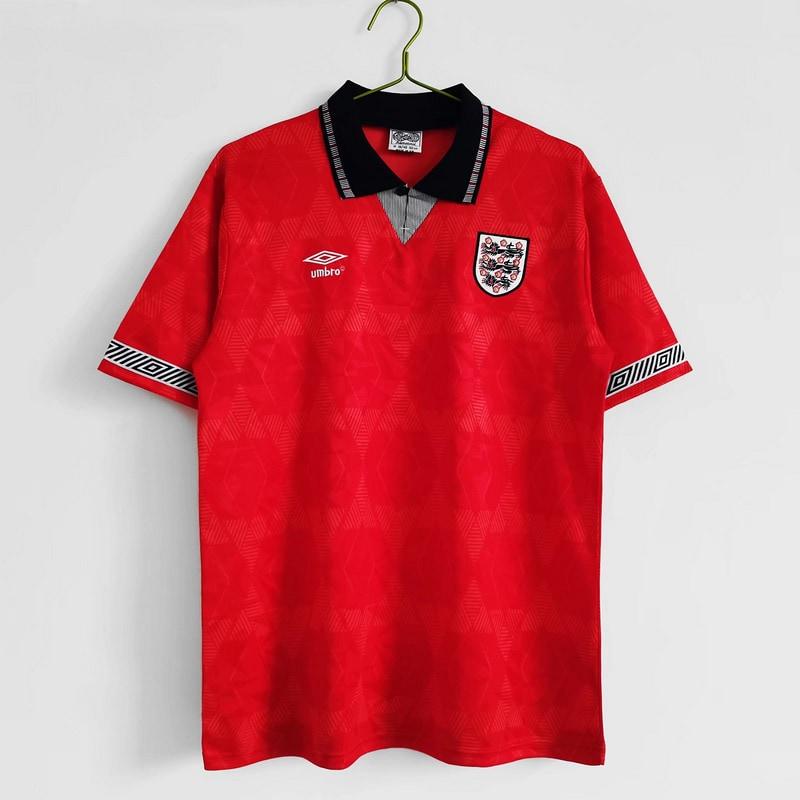 1990 England Visitante Retrô Camisa